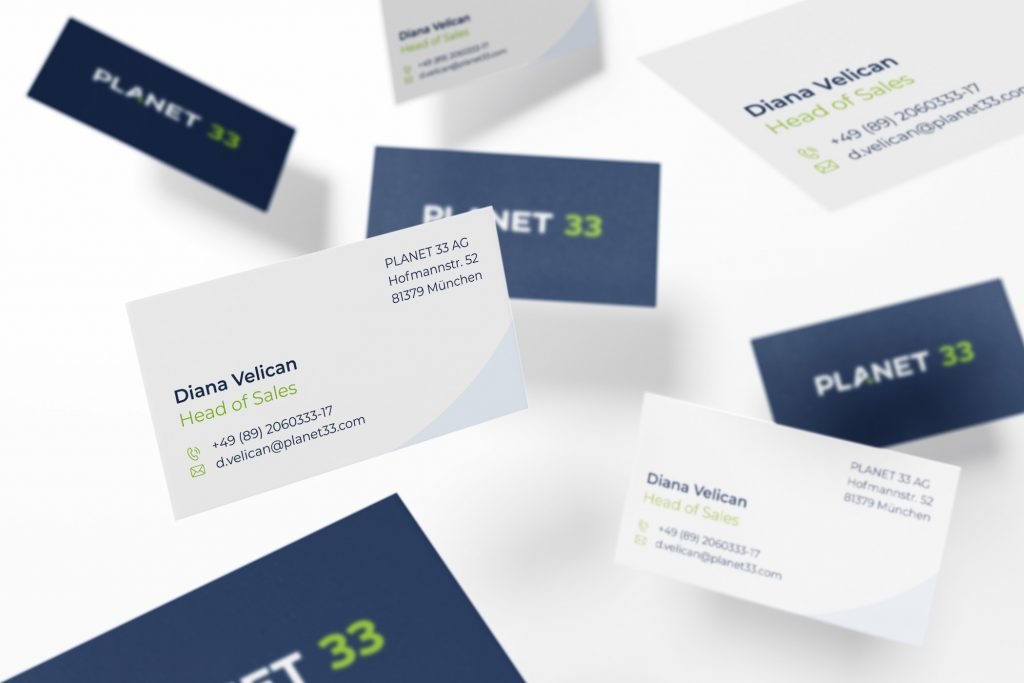 PLANET 33 Branding Business cards