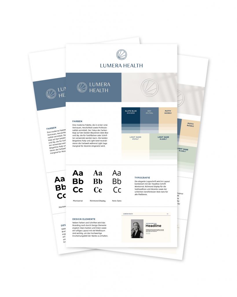 Lumera Health Brandsheet Branding